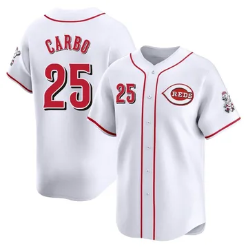 Bernie Carbo Men's Cincinnati Reds Limited Home Jersey - White