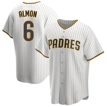 Bill Almon Men's San Diego Padres Replica Home Jersey - White/Brown