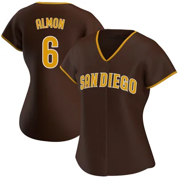 Bill Almon Women's San Diego Padres Authentic Road Jersey - Brown