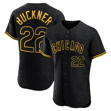 Bill Buckner Men's Chicago Cubs Authentic Snake Skin City Jersey - Black