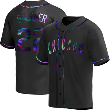 Bill Buckner Men's Chicago Cubs Replica Alternate Jersey - Black Holographic