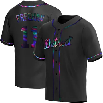 Bill Freehan Men's Detroit Tigers Replica Alternate Jersey - Black Holographic