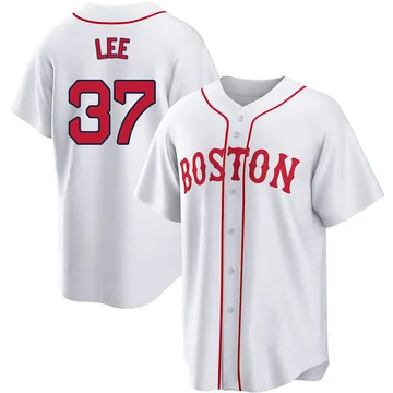 Bill Lee Men's Boston Red Sox Replica 2021 Patriots' Day Jersey - White