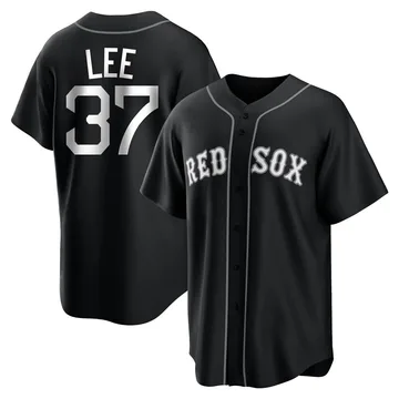 Bill Lee Men's Boston Red Sox Replica Jersey - Black/White