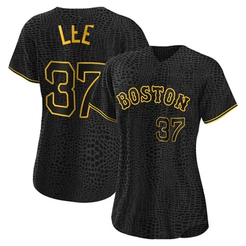 Bill Lee Women's Boston Red Sox Authentic Snake Skin City Jersey - Black