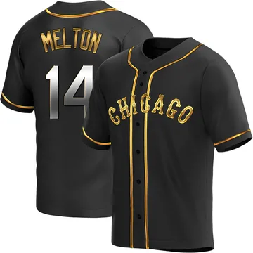 Bill Melton Men's Chicago White Sox Replica Alternate Jersey - Black Golden