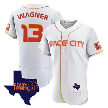 Billy Wagner Men's Houston Astros Authentic 2023 Space City Ready 2 Reign Flex Base Jersey - White