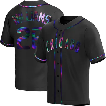 Billy Williams Men's Chicago Cubs Replica Alternate Jersey - Black Holographic