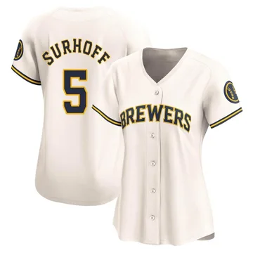 Bj Surhoff Women's Milwaukee Brewers Limited Home Jersey - Cream