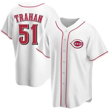 Blake Trahan Men's Cincinnati Reds Replica Home Jersey - White