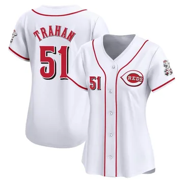 Blake Trahan Women's Cincinnati Reds Limited Home Jersey - White