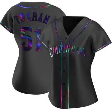 Blake Trahan Women's Cincinnati Reds Replica Alternate Jersey - Black Holographic