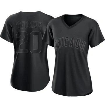 Bob Dernier Women's Chicago Cubs Authentic Pitch Fashion Jersey - Black