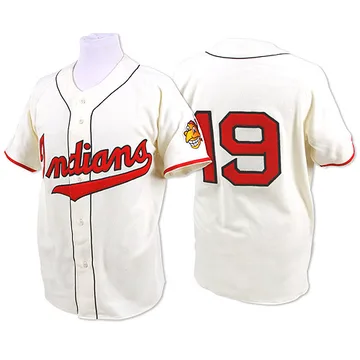 Bob Feller Men's Cleveland Guardians Authentic 1948 Throwback Jersey - Cream