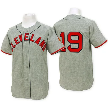 Bob Feller Men's Cleveland Guardians Authentic Throwback Jersey - Grey