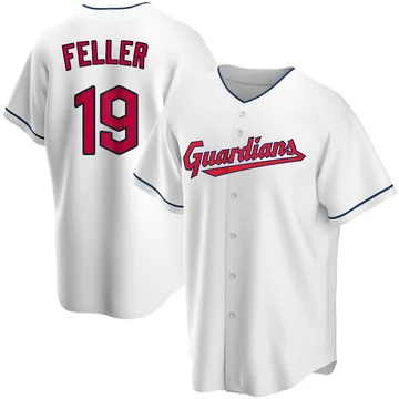 Bob Feller Men's Cleveland Guardians Replica Home Jersey - White