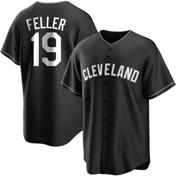 Bob Feller Men's Cleveland Guardians Replica Jersey - Black/White