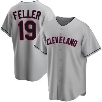 Bob Feller Men's Cleveland Guardians Replica Road Jersey - Gray