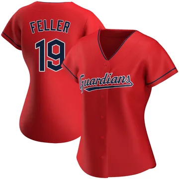 Bob Feller Women's Cleveland Guardians Authentic Alternate Jersey - Red