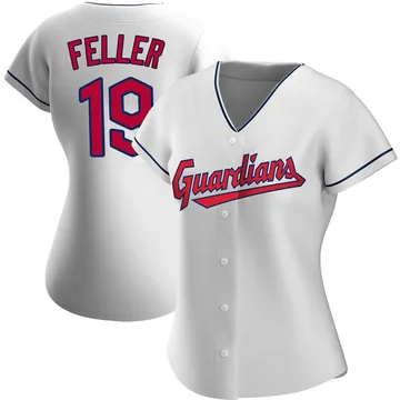 Bob Feller Women's Cleveland Guardians Authentic Home Jersey - White