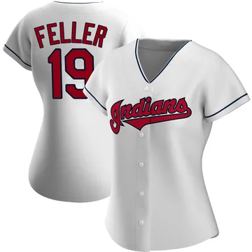 Bob Feller Women's Cleveland Guardians Authentic Home Jersey - White