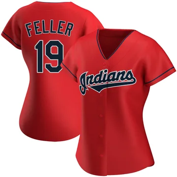 Bob Feller Women's Cleveland Guardians Replica Alternate Jersey - Red