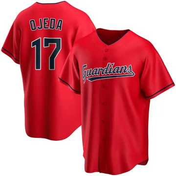 Bob Ojeda Men's Cleveland Guardians Replica Alternate Jersey - Red