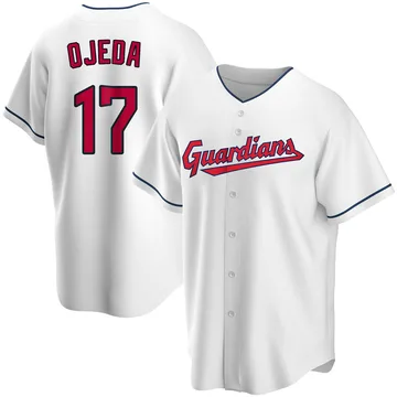 Bob Ojeda Men's Cleveland Guardians Replica Home Jersey - White