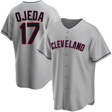 Bob Ojeda Men's Cleveland Guardians Replica Road Jersey - Gray