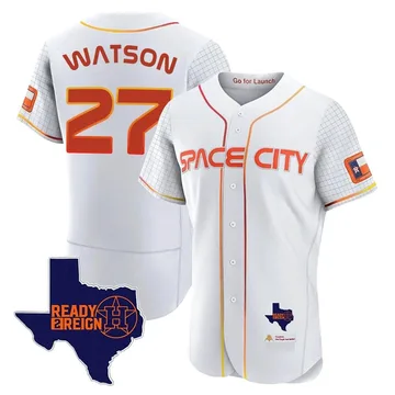 Bob Watson Men's Houston Astros Authentic 2023 Space City Ready 2 Reign Flex Base Jersey - White