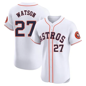 Bob Watson Men's Houston Astros Elite Home Jersey - White