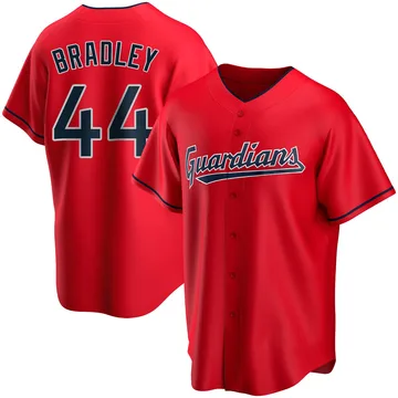 Bobby Bradley Men's Cleveland Guardians Replica Alternate Jersey - Red