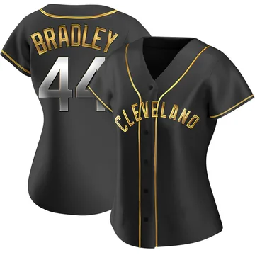 Bobby Bradley Women's Cleveland Guardians Replica Alternate Jersey - Black Golden