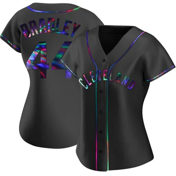 Bobby Bradley Women's Cleveland Guardians Replica Alternate Jersey - Black Holographic