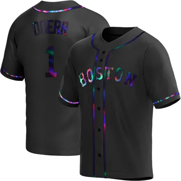 Bobby Doerr Men's Boston Red Sox Replica Alternate Jersey - Black Holographic