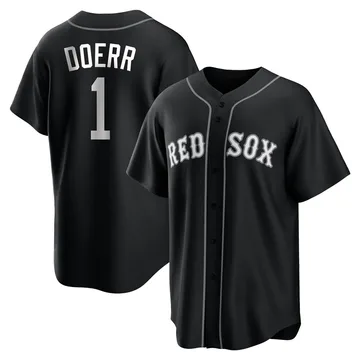 Bobby Doerr Men's Boston Red Sox Replica Jersey - Black/White