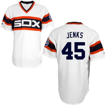 Bobby Jenks Men's Chicago White Sox Authentic 1983 Throwback Jersey - White