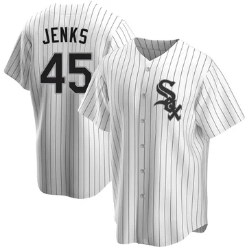 Bobby Jenks Men's Chicago White Sox Replica Home Jersey - White