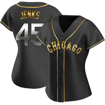 Bobby Jenks Women's Chicago White Sox Replica Alternate Jersey - Black Golden