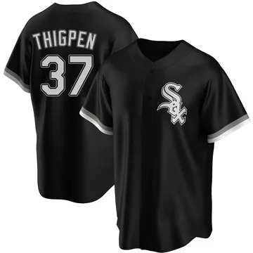 Bobby Thigpen Men's Chicago White Sox Replica Alternate Jersey - Black