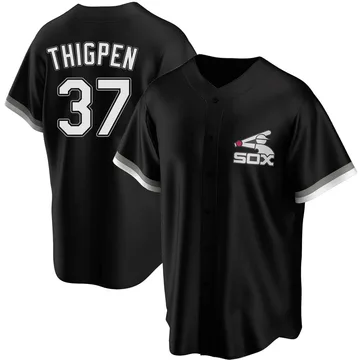 Bobby Thigpen Men's Chicago White Sox Replica Spring Training Jersey - Black