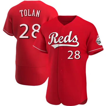 Bobby Tolan Men's Cincinnati Reds Authentic Alternate Jersey - Red