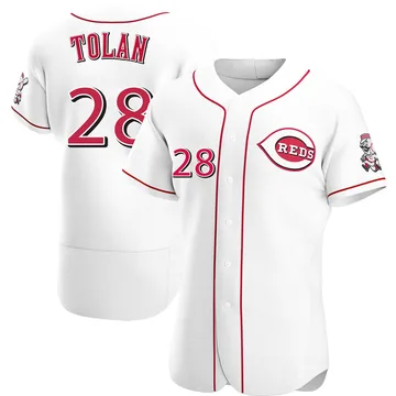 Bobby Tolan Men's Cincinnati Reds Authentic Home Jersey - White