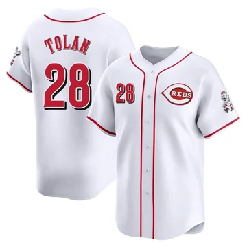 Bobby Tolan Men's Cincinnati Reds Limited Home Jersey - White