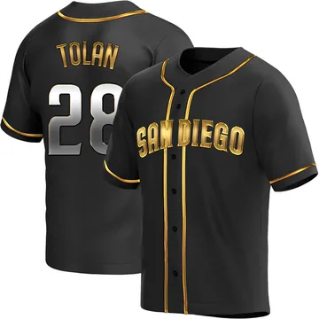 Bobby Tolan Men's San Diego Padres Replica Alternate Jersey - Black Golden