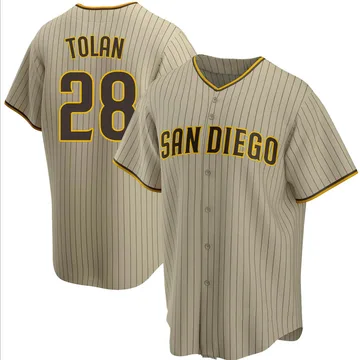 Bobby Tolan Men's San Diego Padres Replica Alternate Jersey - Sand/Brown