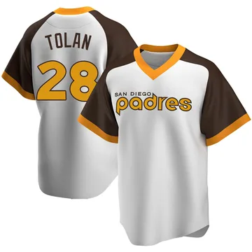 Bobby Tolan Men's San Diego Padres Replica Home Cooperstown Collection Jersey - White