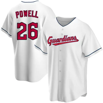 Boog Powell Men's Cleveland Guardians Replica Home Jersey - White