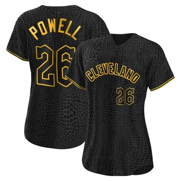 Boog Powell Women's Cleveland Guardians Authentic Snake Skin City Jersey - Black