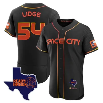 Brad Lidge Men's Houston Astros Authentic 2023 Space City Ready 2 Reign Flex Base Jersey - Black